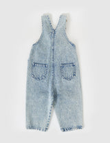 AUSTIN VINTAGE WASHED DENIM OVERALLS - Light Denim