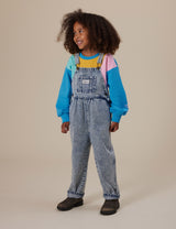 AUSTIN VINTAGE WASHED DENIM OVERALLS - Light Denim