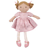 AMELIA LINEN DOLL WITH BROWN HAIR