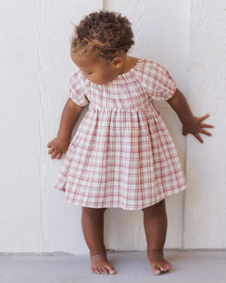 BELLA DRESS - Pink Plaid