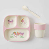 BUTTERFLY BAMBOO 3PC DIVIDER DINNER SET