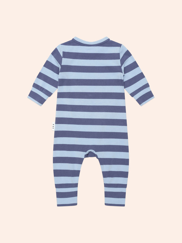 COLLEGE HUX BLUE STRIPE ROMPER