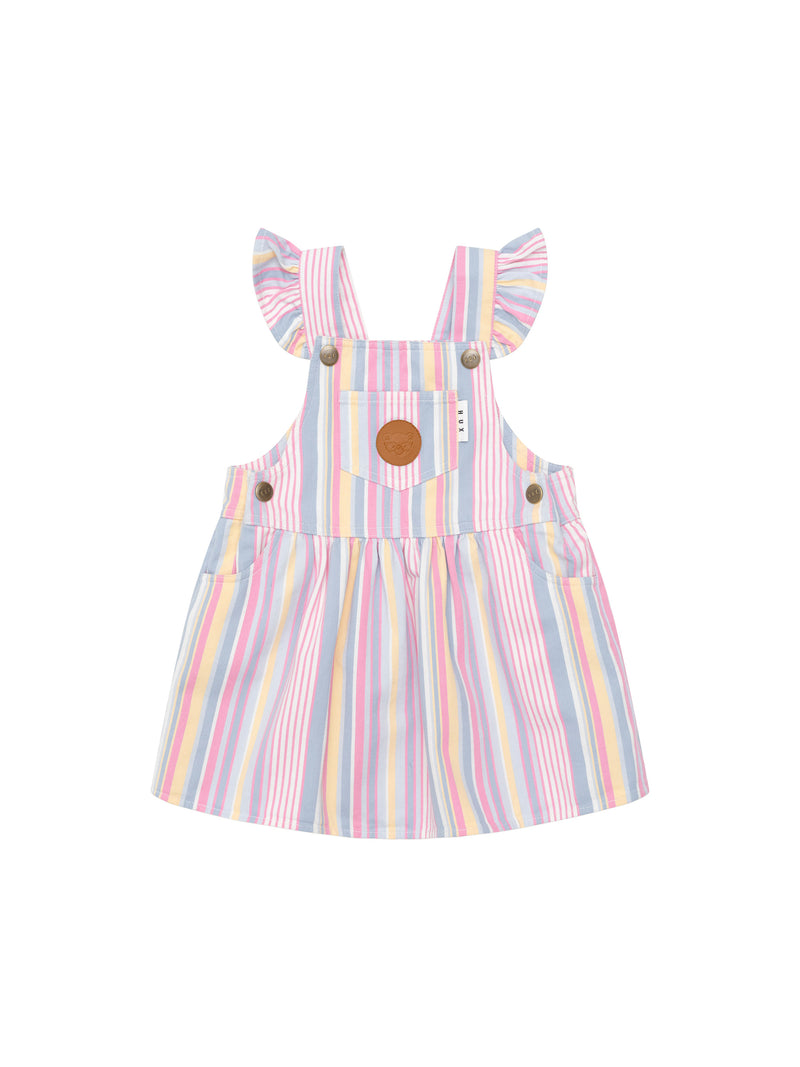 RAINBOW STRIPE PINAFORE