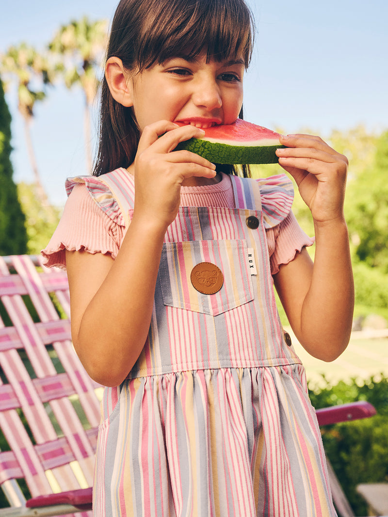 RAINBOW STRIPE PINAFORE