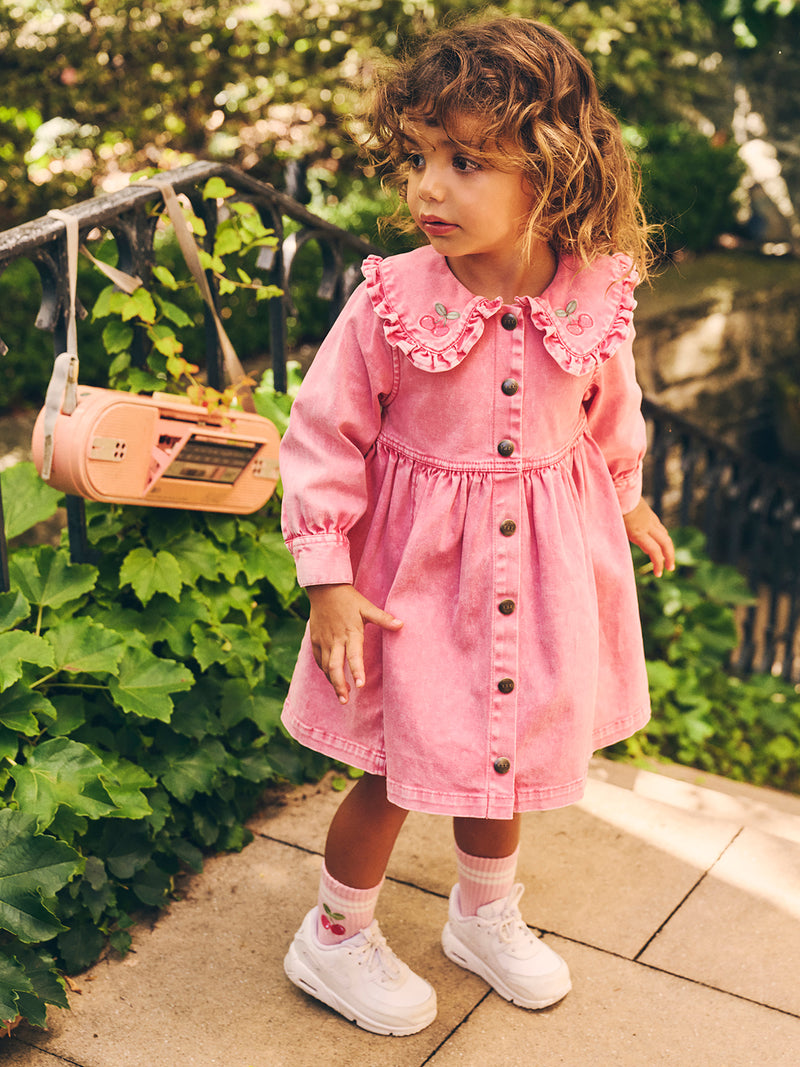 CHERRY VINTAGE COLLAR DRESS