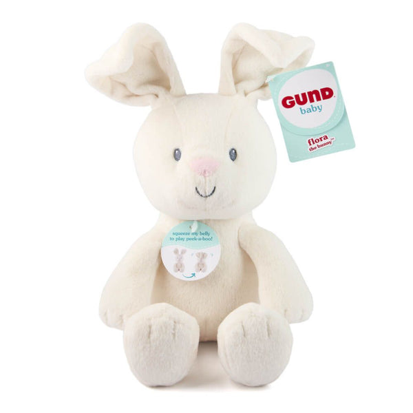 FLORA BUNNY HANDHELD PEEK-A-BOO PLUSH