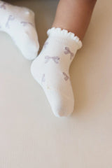 MIRABEL SOCK - Ballet Bow Egret