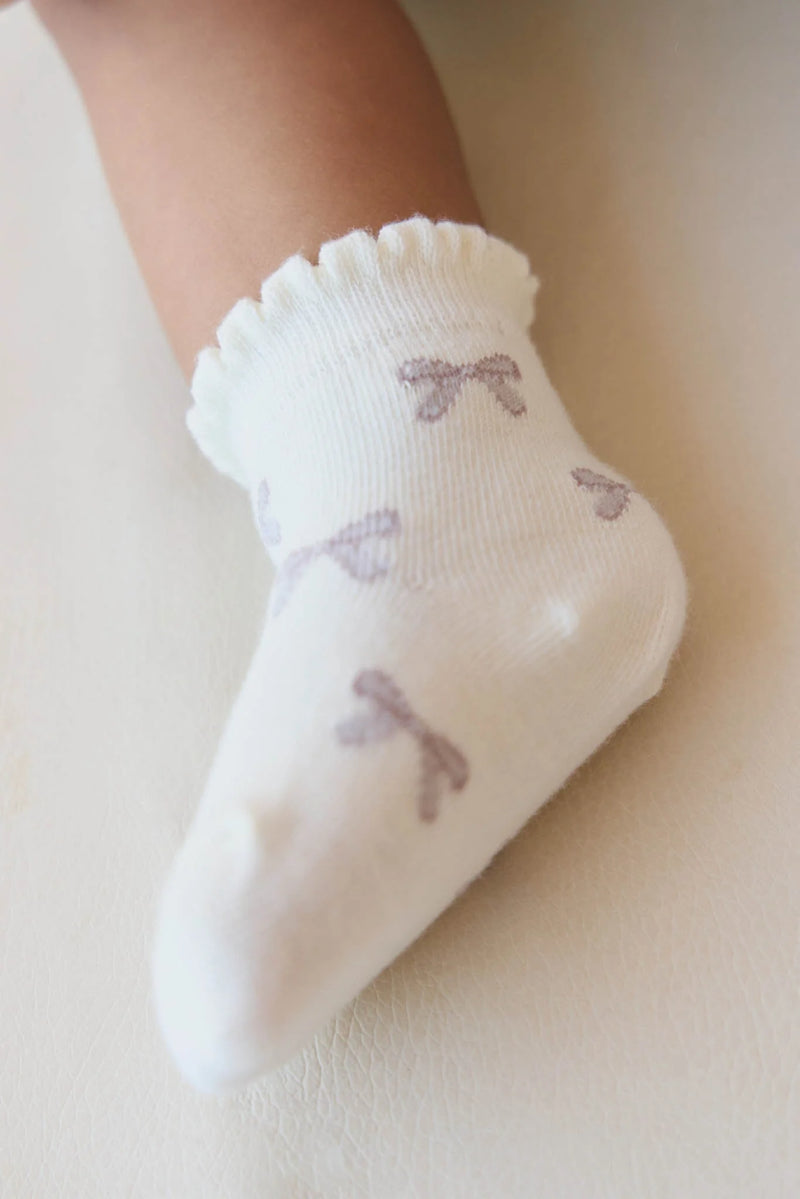 MIRABEL SOCK - Ballet Bow Egret