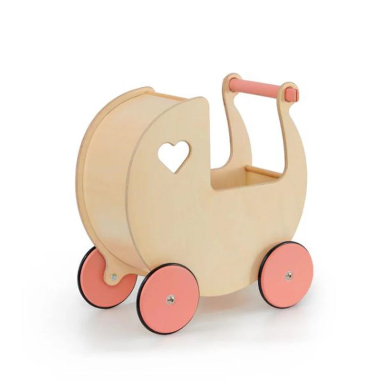 DOLLS PRAM - Natural and Pink