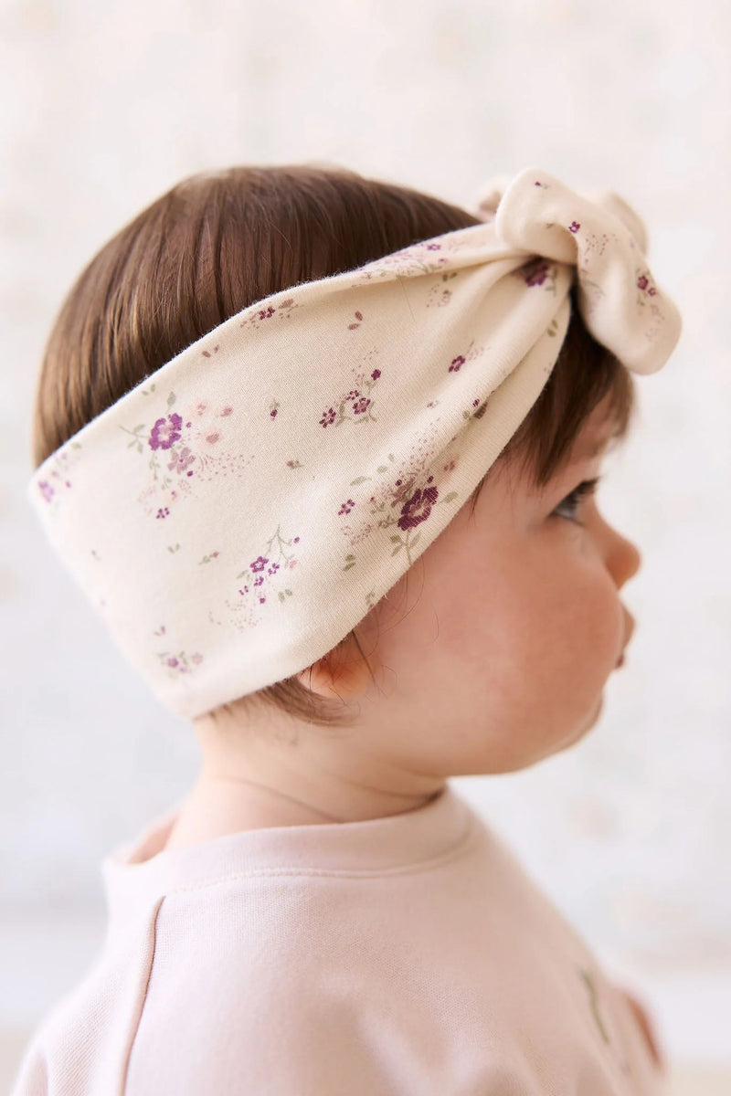 ORGANIC COTTON HEADBAND - Sweet William Floral Natural