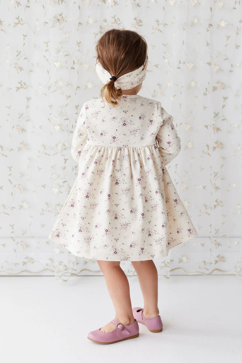 ORGANIC COTTON POPPY DRESS - Sweet William Floral Natural