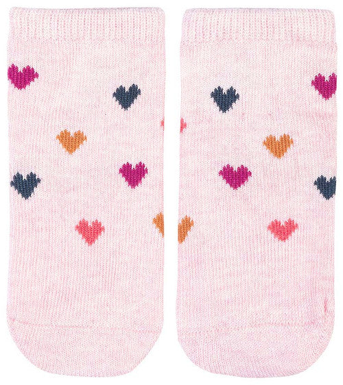 ORGANIC SOCKS ANKLE - Jacquard Hearts