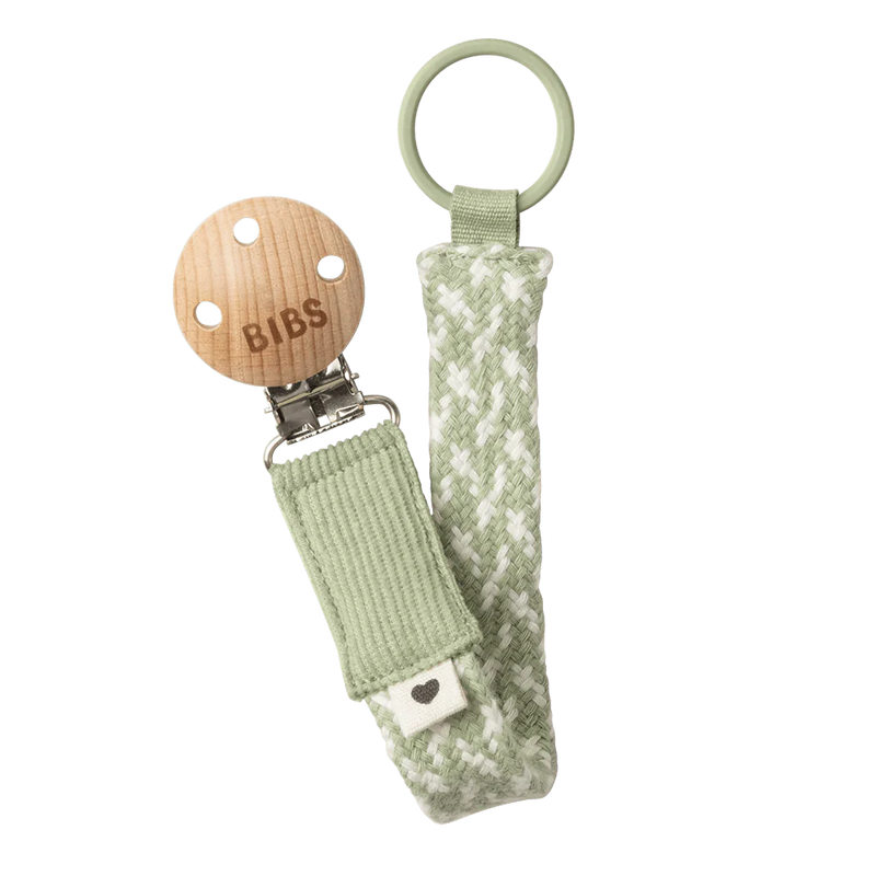 PACIFIER CLIP - Sage/Ivory