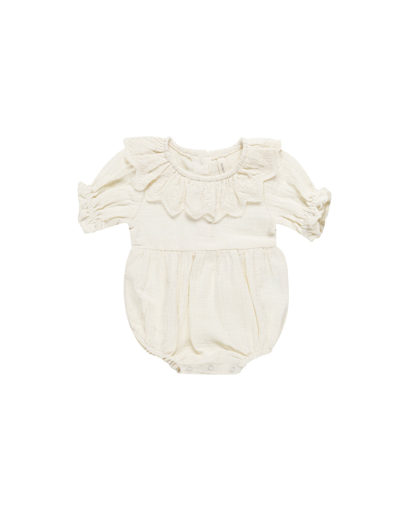 COLLARED ROMPER - Ivory