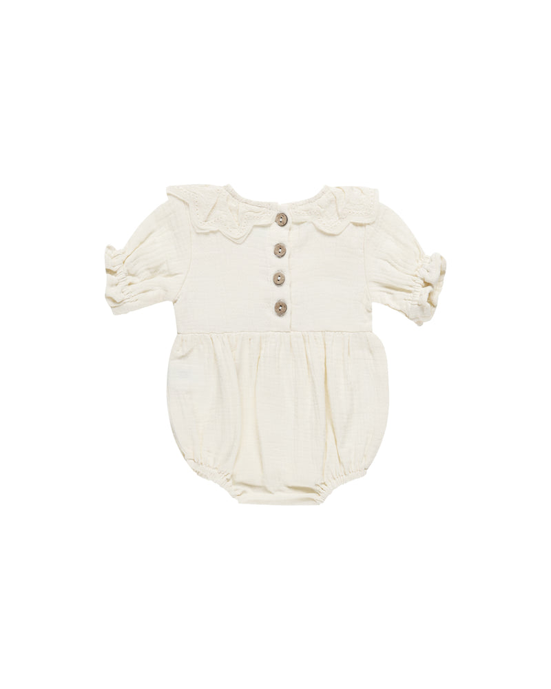 COLLARED ROMPER - Ivory