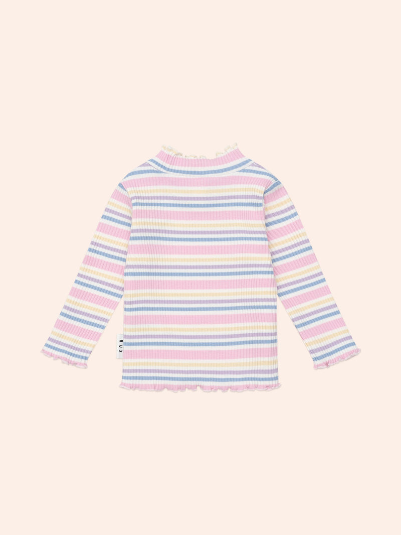 RAINBOW STRIPE RIB SKIVVY