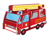 3D PUZZLE AND BOOK SET - Learn Shapes Firefighters , 40 pcs