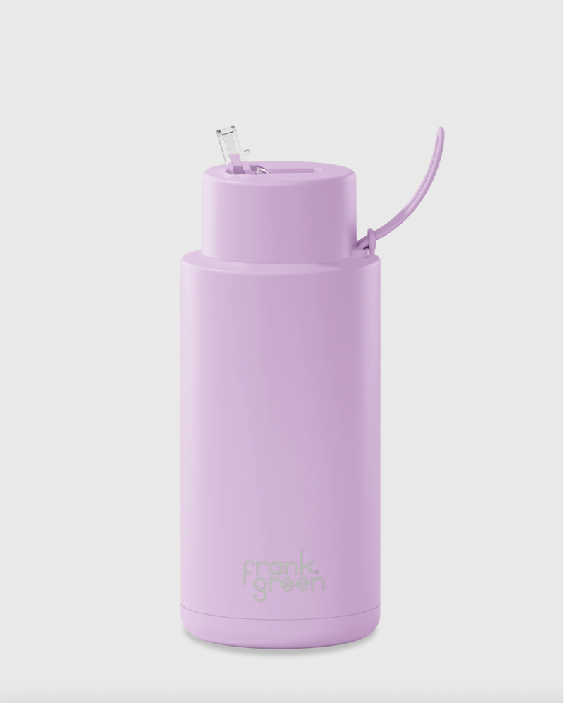 CERAMIC REUSABLE BOTTLE STRAW LID 1 litre - Lilac Haze