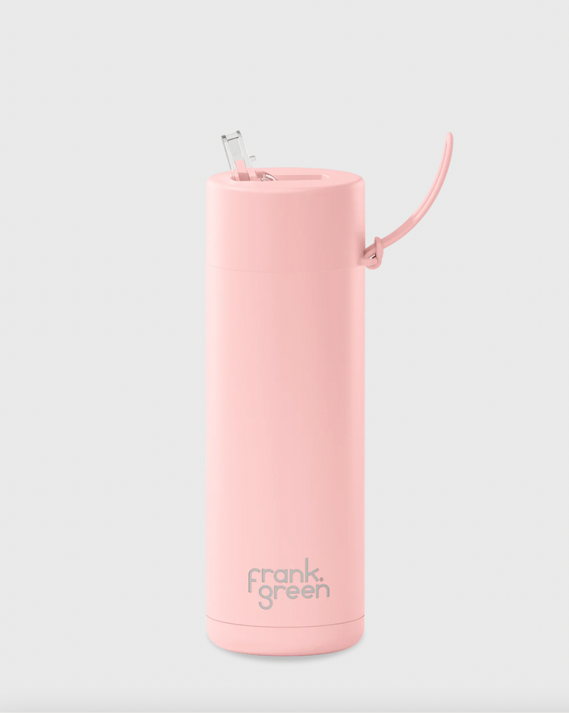 CERAMIC REUSABLE BOTTLE STRAW LID 595ml - Blushed