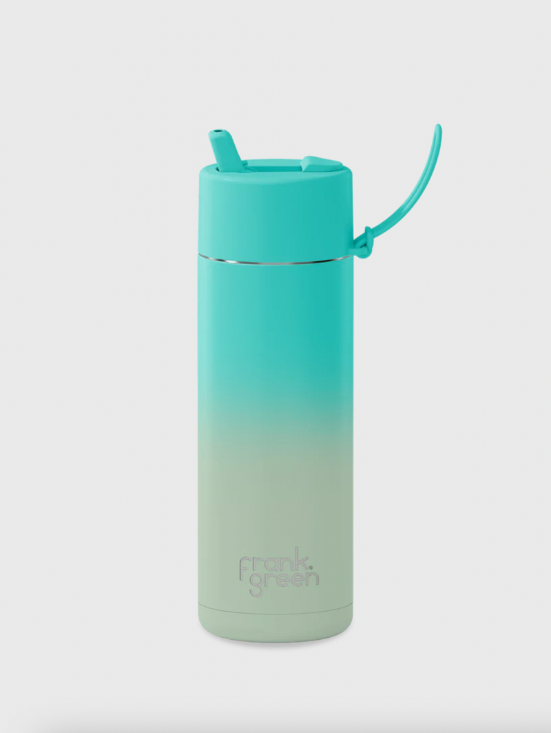 GRADIENT CERAMIC REUSABLE BOTTLE STRAW LID 595ml - Bondi Bliss