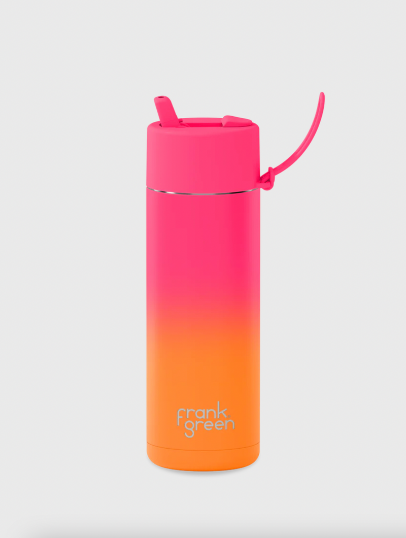 GRADIENT CERAMIC REUSABLE BOTTLE STRAW LID 595ml - Summer Sunset