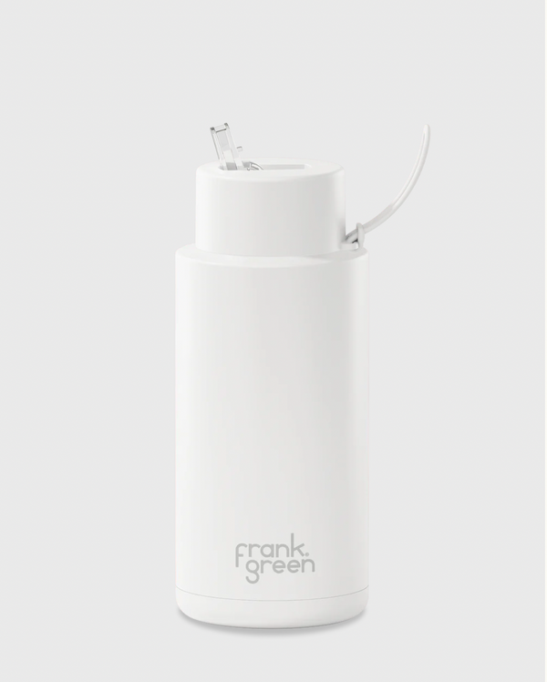 CERAMIC REUSABLE BOTTLE STRAW LID 1 litre - Cloud