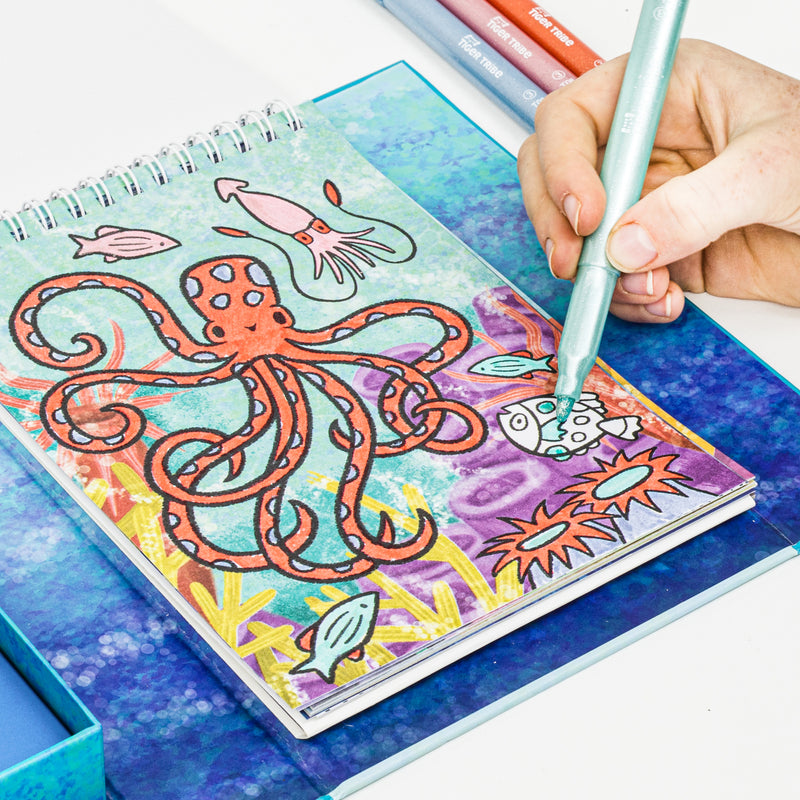 SHIMMER COLOURING SET - Sea Life