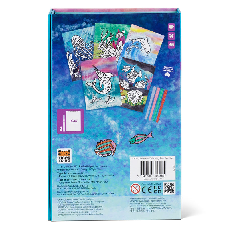 SHIMMER COLOURING SET - Sea Life