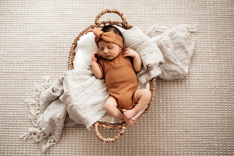 CHESTNUT SHORT SLEEVE BODYSUIT