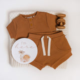 CHESTNUT SHORT SLEEVE BODYSUIT