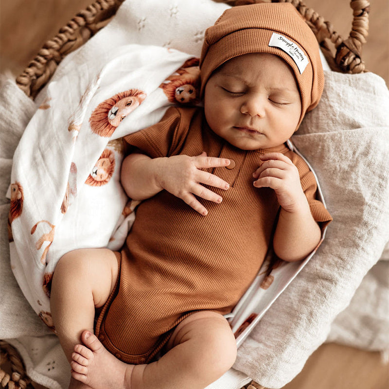 CHESTNUT SHORT SLEEVE BODYSUIT